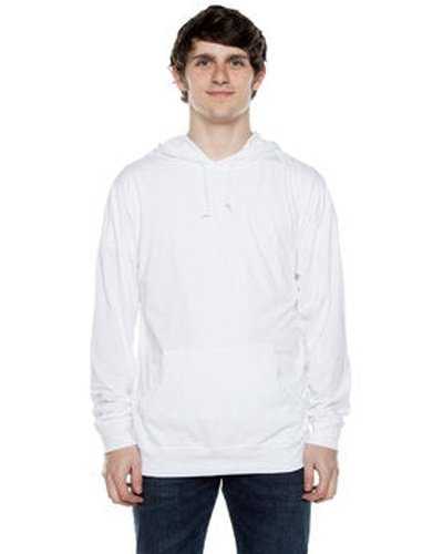 Beimar AHJ701 Unisex 45 oz Long-Sleeve Jersey Hooded T-Shirt - White - HIT a Double