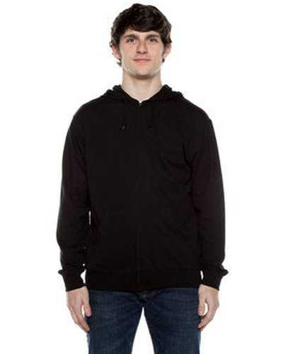 Beimar AZJ702 Unisex 45 oz Jersey Long-Sleeve Full-Zip Hooded T-Shirt - Black - HIT a Double