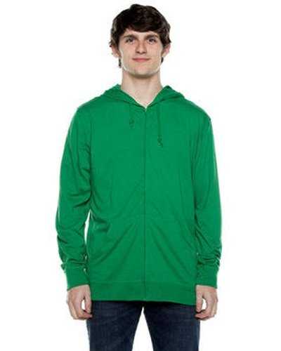 Beimar AZJ702 Unisex 45 oz Jersey Long-Sleeve Full-Zip Hooded T-Shirt - Kelly Green - HIT a Double