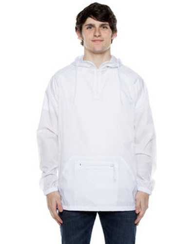 Beimar WB107BG Unisex Nylon Packable Pullover Anorak Jacket - White - HIT a Double