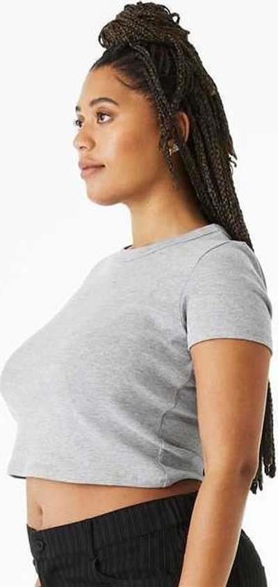 Bella + Canvas 1010 Women&#39;s Micro Rib Baby Tee - Athletic Heather - HIT a Double - 3