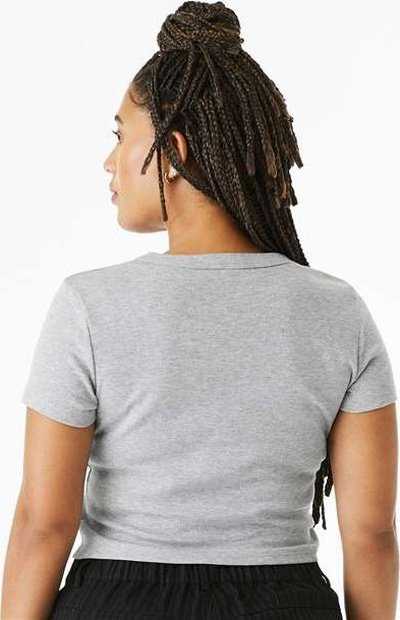 Bella + Canvas 1010 Women&#39;s Micro Rib Baby Tee - Athletic Heather - HIT a Double - 4