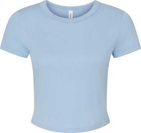 Bella + Canvas 1010 Women&#39;s Micro Rib Baby Tee - Solid Baby Blue Blend - HIT a Double - 1