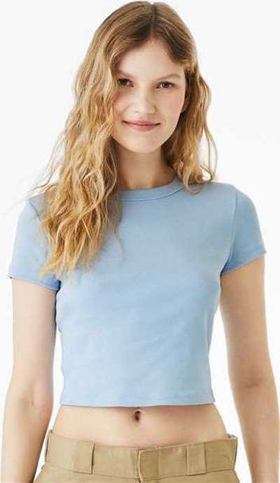 Bella + Canvas 1010 Women&#39;s Micro Rib Baby Tee - Solid Baby Blue Blend - HIT a Double - 2
