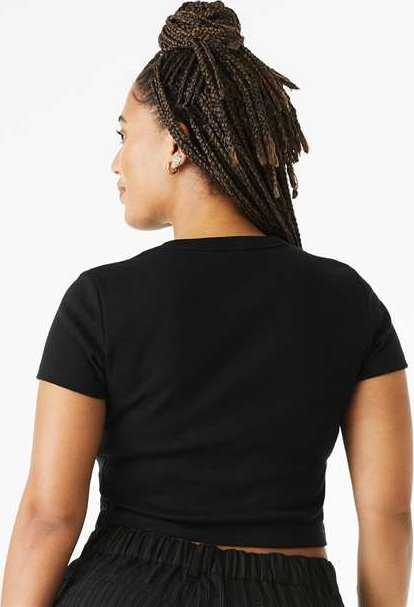 Bella + Canvas 1010 Women&#39;s Micro Rib Baby Tee - Solid Black Blend - HIT a Double - 4