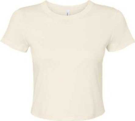 Bella + Canvas 1010 Women&#39;s Micro Rib Baby Tee - Solid Natural Blend - HIT a Double - 1