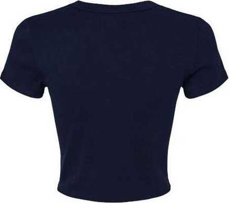 Bella + Canvas 1010 Women&#39;s Micro Rib Baby Tee - Solid Navy Blend - HIT a Double - 5