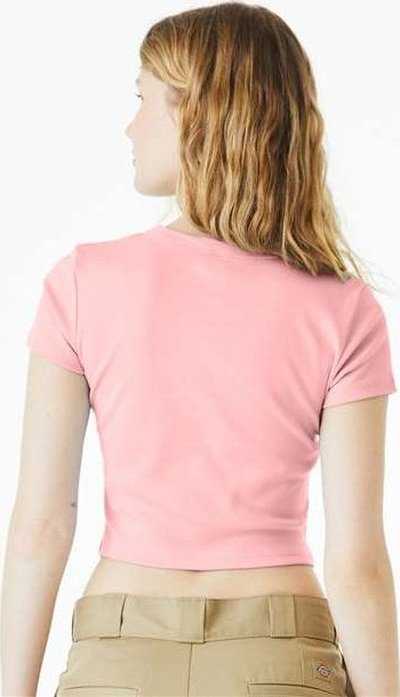 Bella + Canvas 1010 Women&#39;s Micro Rib Baby Tee - Solid Pink Blend - HIT a Double - 4