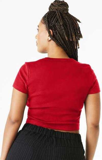 Bella + Canvas 1010 Women&#39;s Micro Rib Baby Tee - Solid Red Blend - HIT a Double - 4