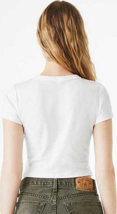 Bella + Canvas 1010 Women&#39;s Micro Rib Baby Tee - Solid White Blend - HIT a Double - 4