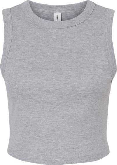 Bella + Canvas 1013 Women&#39;s Micro Rib Muscle Crop Tank - Athletic Heather - HIT a Double - 1