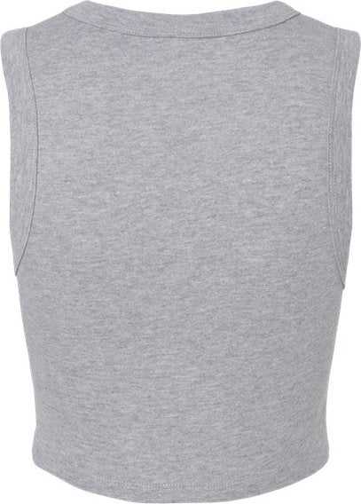 Bella + Canvas 1013 Women&#39;s Micro Rib Muscle Crop Tank - Athletic Heather - HIT a Double - 5