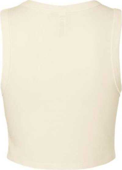 Bella + Canvas 1013 Women&#39;s Micro Rib Muscle Crop Tank - Solid Natural Blend - HIT a Double - 5