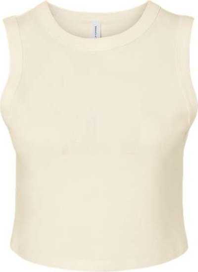 Bella + Canvas 1013 Women&#39;s Micro Rib Muscle Crop Tank - Solid Natural Blend - HIT a Double - 1