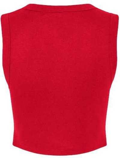 Bella + Canvas 1013 Women&#39;s Micro Rib Muscle Crop Tank - Solid Red Blend - HIT a Double - 5