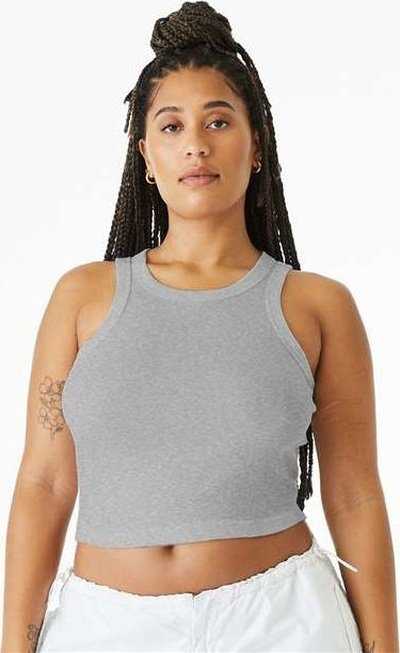 Bella + Canvas 1019 Women&#39;s Micro Rib Racer Tank - Athletic Heather - HIT a Double - 2