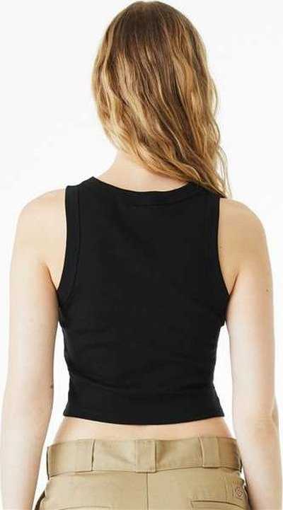 Bella + Canvas 1019 Women&#39;s Micro Rib Racer Tank - Solid Black Blend - HIT a Double - 4