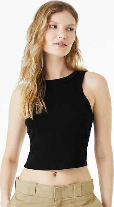 Bella + Canvas 1019 Women&#39;s Micro Rib Racer Tank - Solid Black Blend - HIT a Double - 3