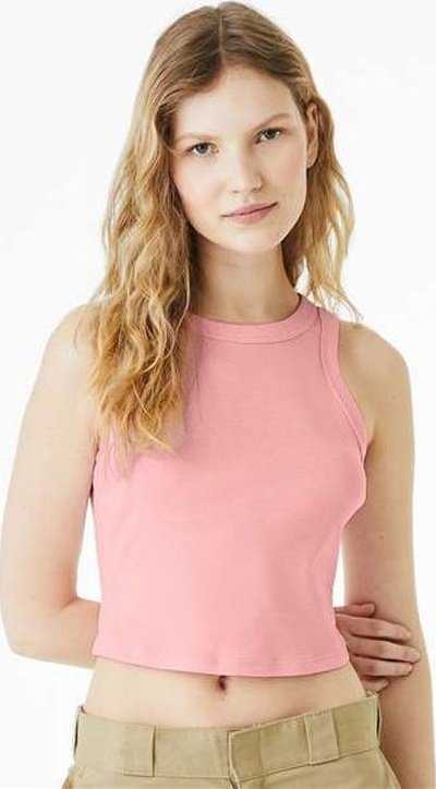 Bella + Canvas 1019 Women's Micro Rib Racer Tank - Solid Pink Blend - HIT a Double - 1