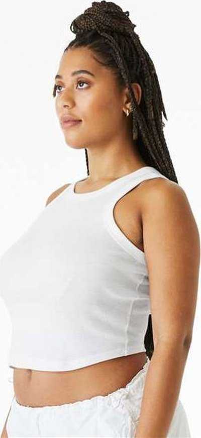 Bella + Canvas 1019 Women&#39;s Micro Rib Racer Tank - Solid White Blend - HIT a Double - 3