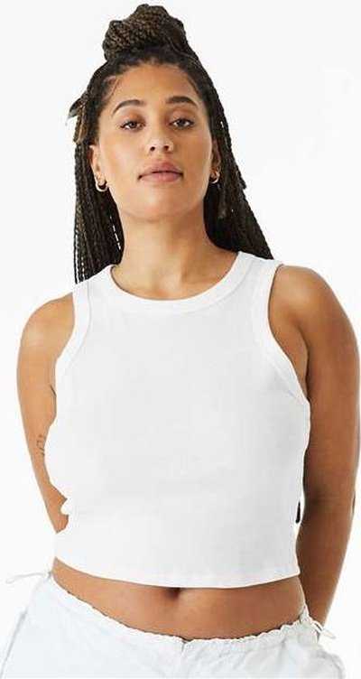 Bella + Canvas 1019 Women&#39;s Micro Rib Racer Tank - Solid White Blend - HIT a Double - 2