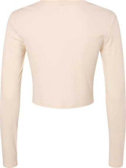 Bella + Canvas 1501 Women&#39;s Micro Rib Long Sleeve Baby Tee - Solid Natural Blend - HIT a Double - 5