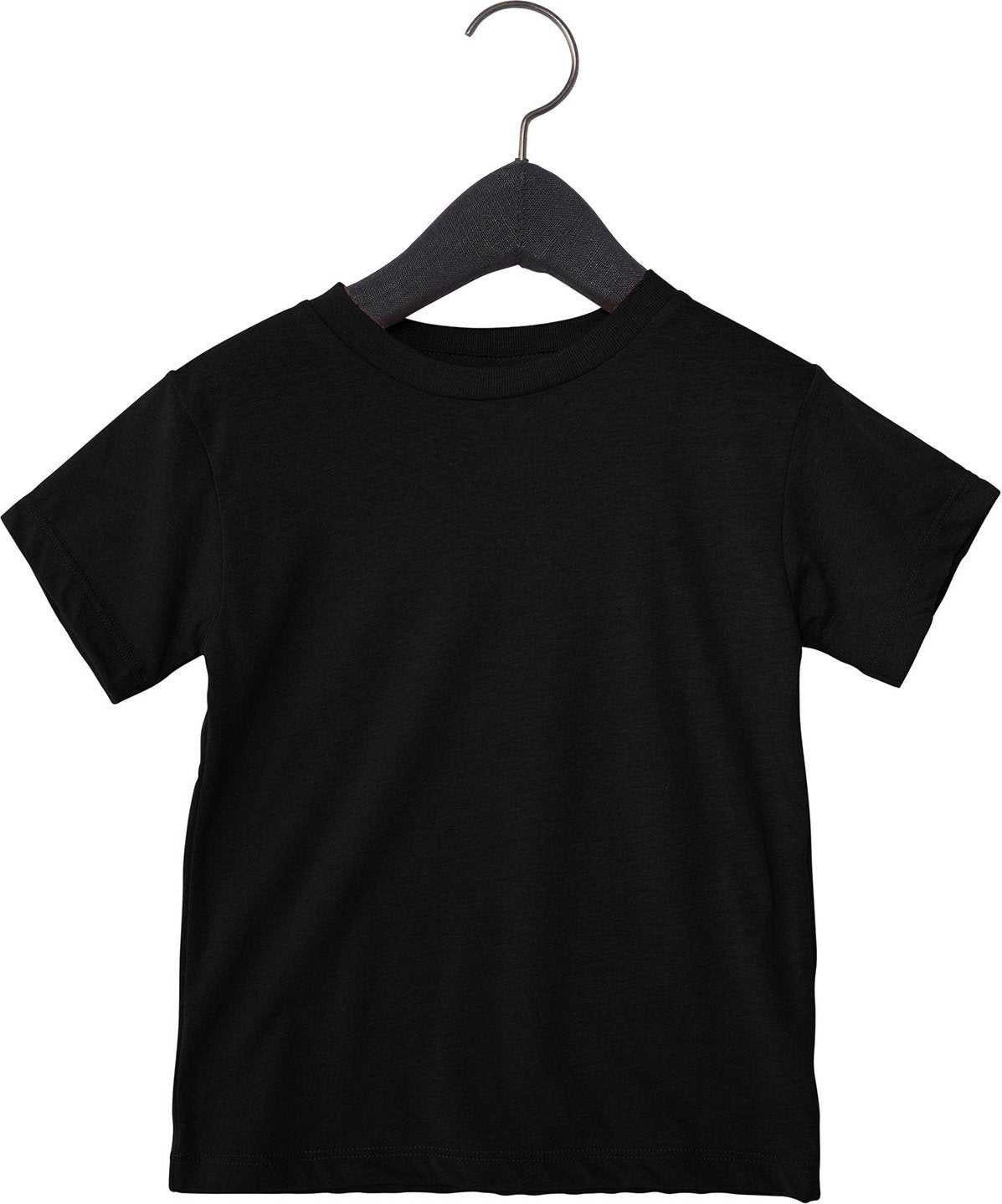 Bella + Canvas 3001T Toddler Jersey Short-Sleeve T-Shirt - SOLID BLK BLEND - HIT a Double - 1
