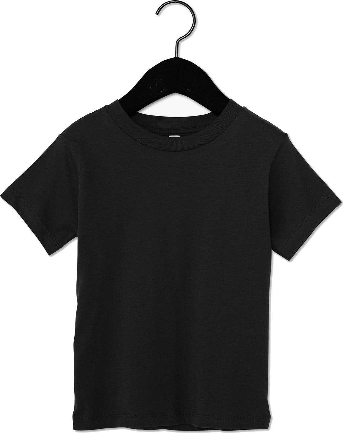 Bella + Canvas 3001T Toddler Jersey Short-Sleeve T-Shirt - VINTAGE BLACK - HIT a Double - 1