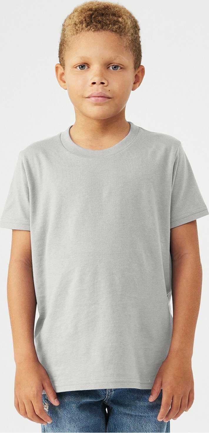 Bella + Canvas 3001Y Youth Jersey T-Shirt - SILVER - HIT a Double - 1