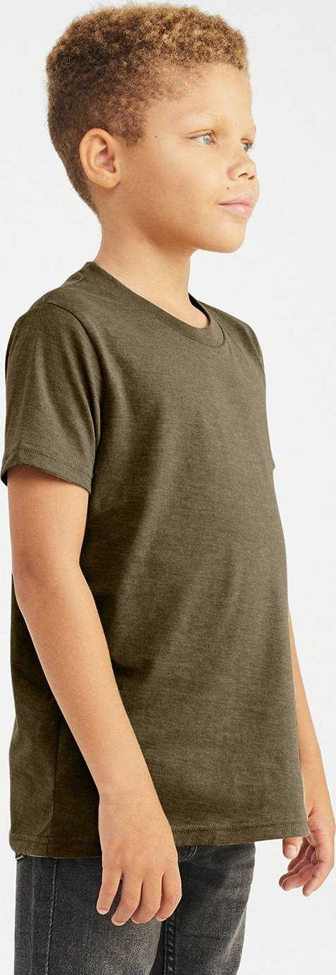 Bella + Canvas 3001YCV Youth Cvc Jersey T-Shirt - HEATHER OLIVE - HIT a Double - 1