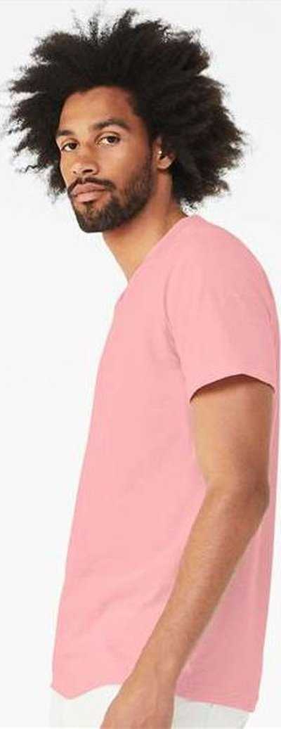 Bella + Canvas 3005 Jersey V-Neck Tee - Pink - HIT a Double - 3