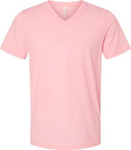 Bella + Canvas 3005 Jersey V-Neck Tee - Pink - HIT a Double - 1