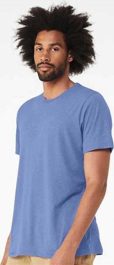 Bella + Canvas 3413 Triblend Tee - Solid Blue Triblend - HIT a Double - 3