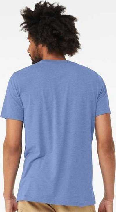 Bella + Canvas 3413 Triblend Tee - Solid Blue Triblend - HIT a Double - 4