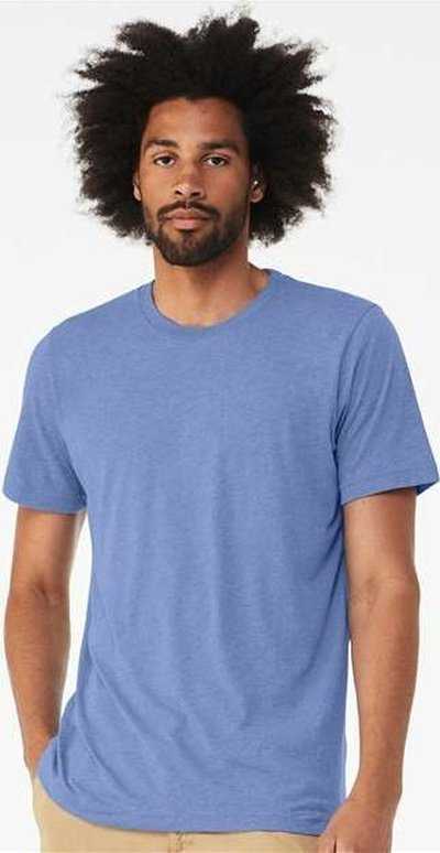 Bella + Canvas 3413 Triblend Tee - Solid Blue Triblend - HIT a Double - 2