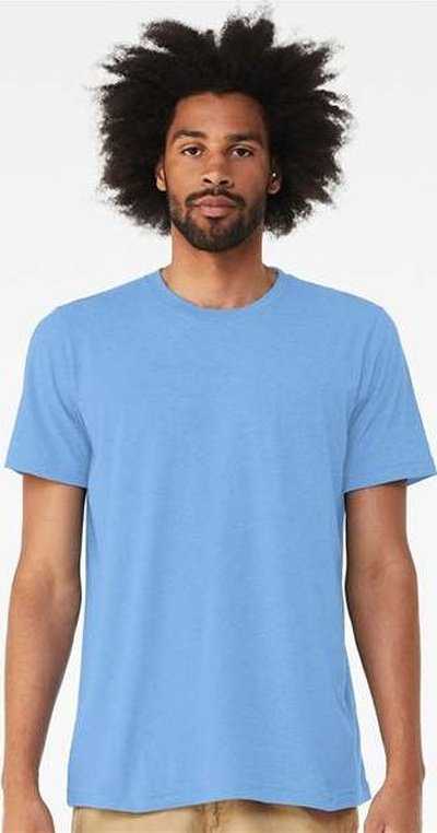 Bella + Canvas 3413 Triblend Tee - Solid Carolina Blue Triblend - HIT a Double - 2
