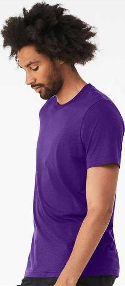 Bella + Canvas 3413 Triblend Tee - Solid Team Purple Triblend - HIT a Double - 3
