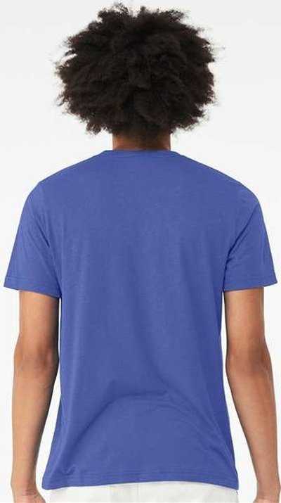 Bella + Canvas 3413 Triblend Tee - Solid True Royal Triblend - HIT a Double - 4