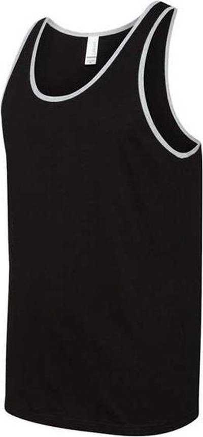 Bella + Canvas 3480 Jersey Tank - Black/ Athletic Heather - HIT a Double - 2