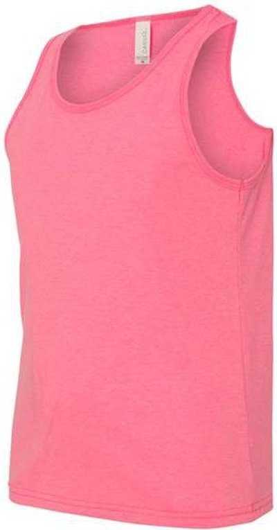 Bella + Canvas 3480Y Youth Jersey Tank - Neon Pink - HIT a Double - 2