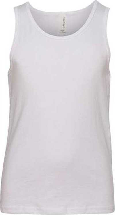 Bella + Canvas 3480Y Youth Jersey Tank - White - HIT a Double - 1