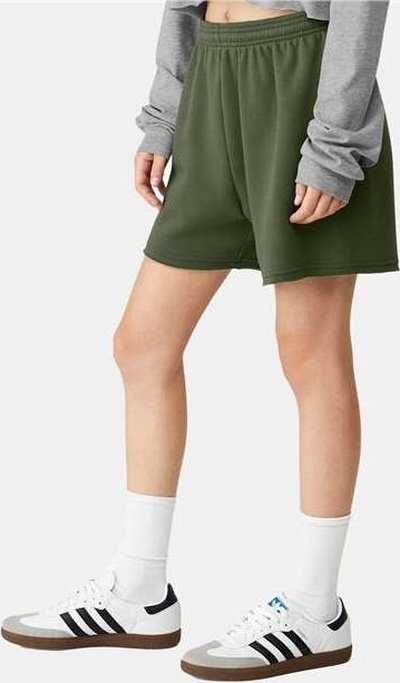 Bella + Canvas 3797 FWD Fashion Women&#39;s Cutoff Sweatshorts - Military Green - HIT a Double - 2
