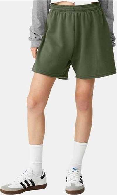 Bella + Canvas 3797 FWD Fashion Women&#39;s Cutoff Sweatshorts - Military Green - HIT a Double - 1