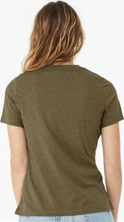 Bella + Canvas 6400CVC Womens Relaxed Fit Heather CVC Tee - Heather Olive - HIT a Double - 4