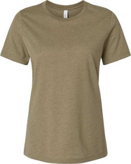 Bella + Canvas 6400CVC Womens Relaxed Fit Heather CVC Tee - Heather Olive - HIT a Double - 1