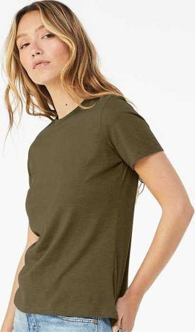 Bella + Canvas 6400CVC Womens Relaxed Fit Heather CVC Tee - Heather Olive - HIT a Double - 3