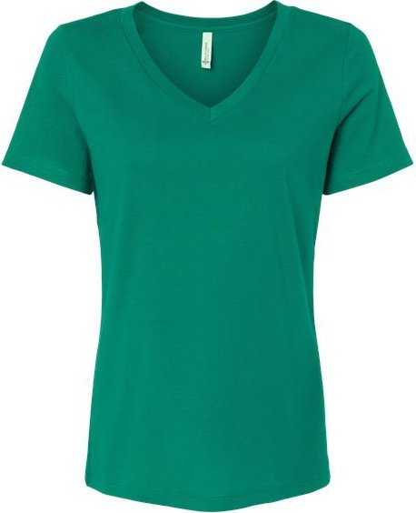 Bella + Canvas 6405 Womens Relaxed Jersey V-Neck Tee - Kelly - HIT a Double - 1
