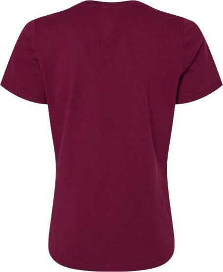 Bella + Canvas 6405 Womens Relaxed Jersey V-Neck Tee - Maroon - HIT a Double - 5