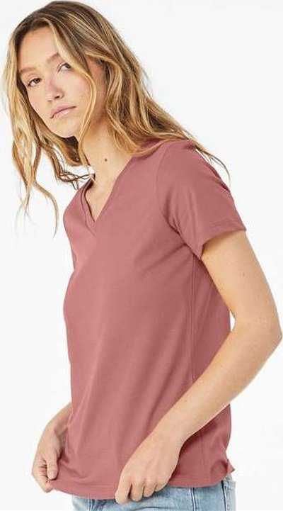 Bella + Canvas 6405 Womens Relaxed Jersey V-Neck Tee - Mauve - HIT a Double - 3