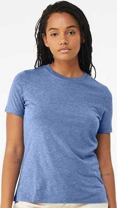 Bella + Canvas 6413 Womens Relaxed Fit Triblend Tee - Blue Triblend - HIT a Double - 2